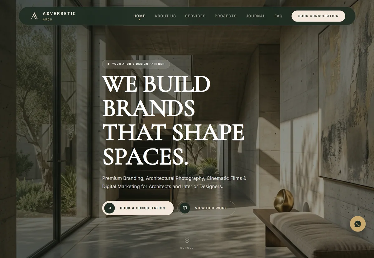 Adversetic Arch Website Screenshot